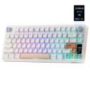 EPOMAKER TH80 V2 PRO Wireless Gaming Keyboard with Screen&Knob, 10000mAh, 2.4Ghz/BT/USB-C, RGB, Hot Swap, Custom Driver, NKRO, PBT Keycap, Mechanical Keyboard for PC/Mac
